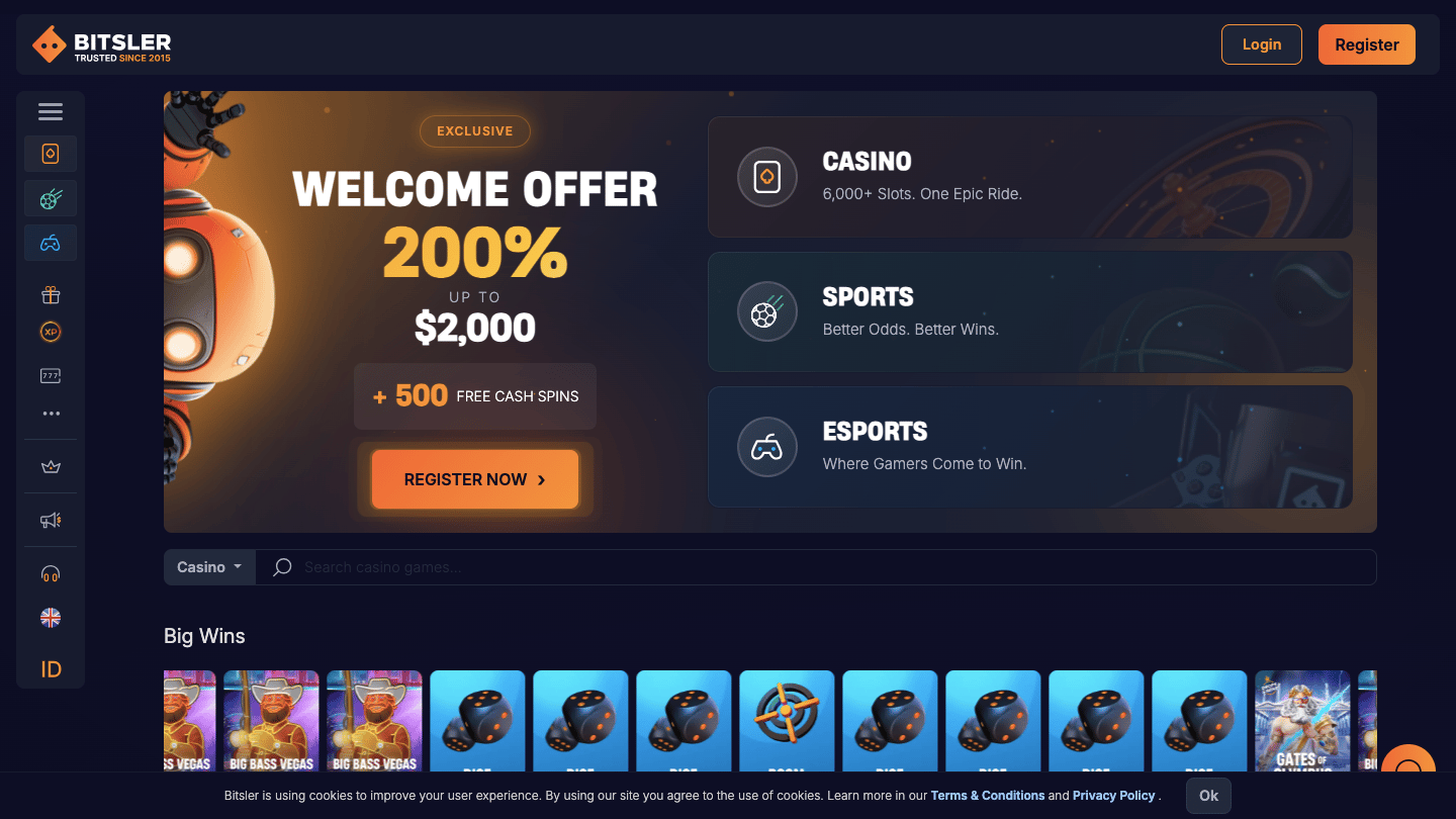 Bitsler Homepage